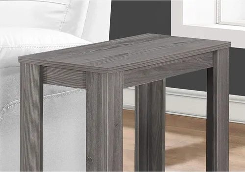 Vista 4 de Monarch Specialties mesa de lámpara lateral decorativa, 24 x 12 x 22 pulgadas, gris