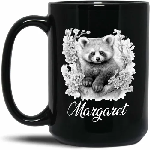 Vista 12 de Taza de café negra con diseño de oso de lápiz personalizada, regalo para los amantes de los osos, mamá y papá, taza de café de oso con dibujos