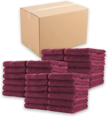 Vista 12 de Arkwright Toallas de salón a prueba de blanqueador - Paquete de 12 - Muy absorbentes, 100% algodón, secado rápido, toalla facial de spa para Borgoña