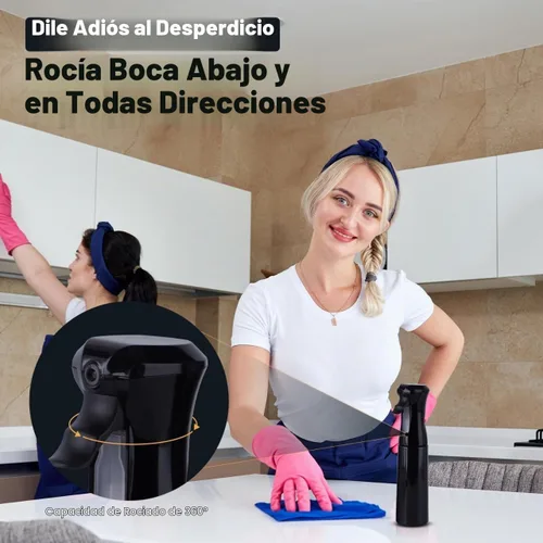 Vista 4 de VIGOR PATH Botella de spray continuo para el cabello – Mister de niebla fina para peinar el cabello, limpieza, plantas, mascotas, barberos, salones