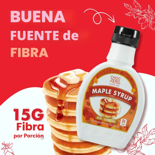 Vista 4 de ChocZero Jarabe de arce sin azúcar, botella de 10.5 onzas