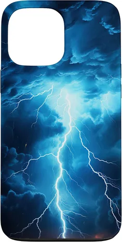 Vista 24 de Cool Blue Lightning Bolt Storm Wild Nature Sky Graphic Art Case for iPhone 17