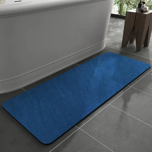 Vista 27 de MontVoo -Tapete de baño-Alfombras de baño delgadas antideslizantes para debajo de la puerta- Superficie de gamuza sintética absorbente, de secado