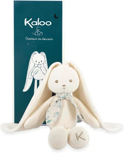 Vista 17 de Kaloo Lapinoo My First Friend K969938 - Conejo de pana, lavable a máquina, 10 pulgadas de alto en caja de regalo, color aguamarina a partir de 0 años