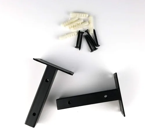 Vista 8 de Soporte de estante flotante oculto para montaje en pared, soportes ocultos para estanterías de hierro, muebles, cocina, oficina, estanterías