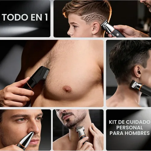 Vista 2 de Manscape - Recortador de pelo corporal y púbico para hombres, afeitadora de Negro