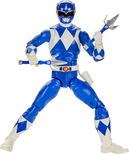 Vista 2 de Power Rangers Lightning Collection Mighty Morphin Blue Ranger - Figura de acción coleccionable de 6 pulgadas con accesorios