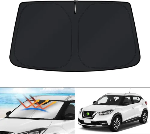 Vista 92 de KUST - Parasol plegable para parabrisas para BMW X1 E84, accesorios 2011 2012 2013 2014 2015, protector de visera de sol ajustable que bloquea
