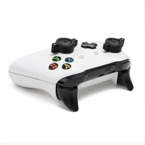 Vista 5 de Glistco Joy Guardians - Joystick Stabilizer Clamps Compatible with Xbox Series X and S Controllers (Black & White) (Black)