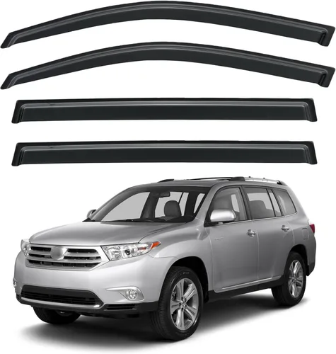 Vista 80 de YQAUTEC - Viseras para ventana, protectores contra la lluvia, compatibles con Subaru WRX 2015-2021, deflectores de viento para ventanas, viseras