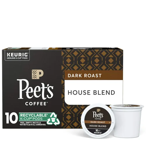 Vista 3 de Peet’s Coffee House Blend K-Cup Coffee Pods for Keurig Brewers, Dark Roast, 10 Pods