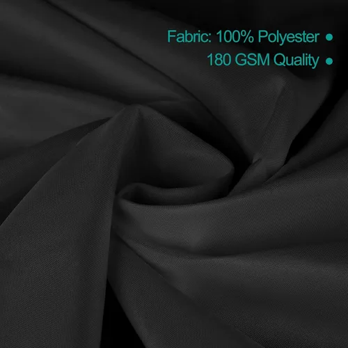 Vista 4 de EMART 1 mantel rectangular de 60 x 102 pulgadas, color negro, 100% poliéster, tela gruesa para manteles rectangulares de banquete de boda de 6 pies