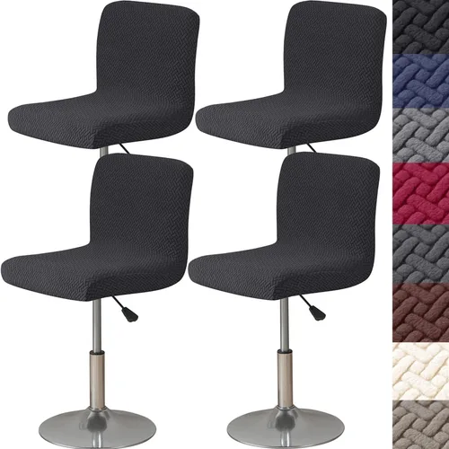 Vista 8 de HFCNMY Fundas para Taburetes de Bar con Respaldos, Paquete de 2 Fundas Elásticas para Sillas de Taburete de Bar, Fundas para Taburetes de Bar