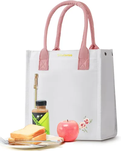 Vista 9 de Lonchera para mujer y niñas - Aislada, a prueba de fugas, impermeable, ligera, reutilizable, enfriadora para el trabajo, picnic - De vuelta a