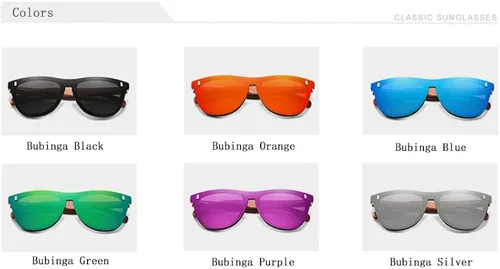 Vista 3 de KINGSEVEN Bubinga B5510 - Lentes de sol polarizados, retro, vintage, diseño elegante para hombres y mujeres, lente espejada