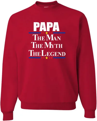 Vista 16 de Wild Bobby Papa The Man Myth Legend Funny Gift Idea Father's Day Unisex Crewneck Sweatshirt Negro