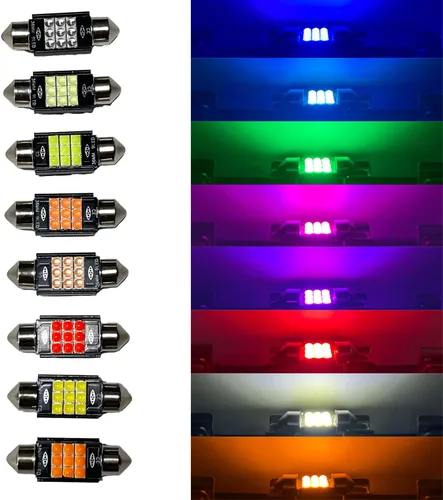 Vista 3 de SOCAL-LED - Bombilla LED de 0.157 x 1.220 in de Canbus Super Bright 3030 Chipset para interior de coche, luz de cúpula DE3175, luz de mapa, azul
