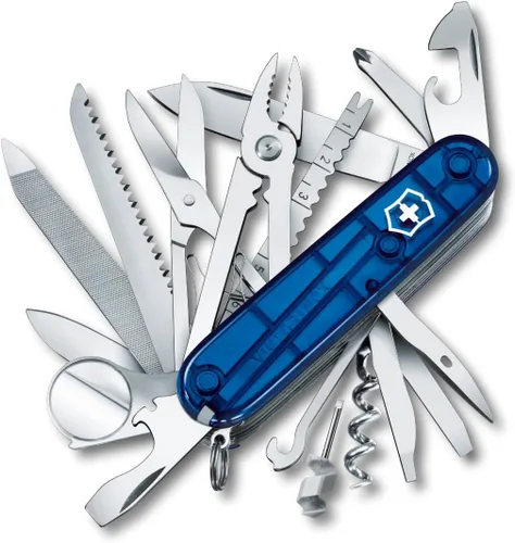 Vista 10 de Victorinox Swiss Champ - Cuchillo suizo del ejército, 33 funciones, navaja de bolsillo de fabricación suiza con hoja grande, destornillador, cincel