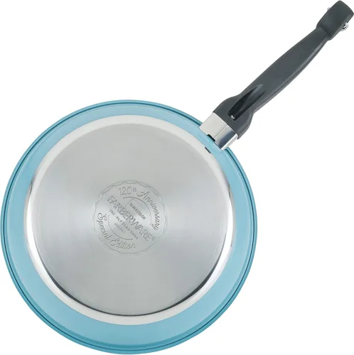 Vista 10 de Farberware Juego de 120 ollas y sartenes de acero inoxidable de edición limitada con herramientas de cocina Prestige, 10 piezas, color azul Azul