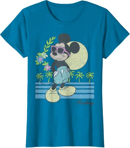 Vista 44 de Disney Mickey and Friends Mickey Retro Beach Camiseta S Gris Oscuro