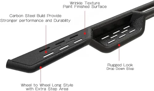 Vista 3 de HD Ridez Paso de caída rueda a rueda compatible con Chevy Silverado GMC Sierra 1500 2019-2026 Extended Cab 6.5 pies y 2500 3500 2020-2026