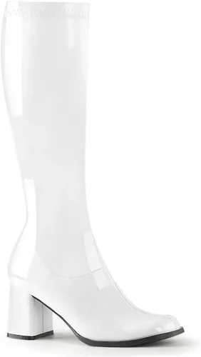 Vista 2 de Botas de disfraz blancas para mujer - 9, Charol blanco