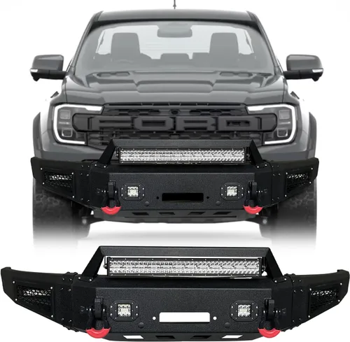 Vista 9 de Parachoques delantero con textura negra compatible con Ford Ranger 1993-1997 (no es compatible con modelos XLT)