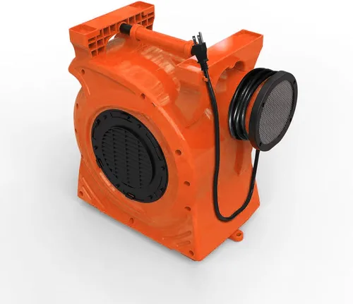 Vista 3 de Soplador turbo inflable comercial de 2 HP de doble admisión de aire, compacto y eficiente de energía para casa inflable grande, tobogán de agua