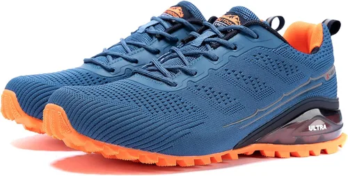 Vista 3 de Kricely Tenis de correr para hombre, para caminar, senderismo, tenis para hombre, tenis cruzado, tenis al aire libre, calzado casual