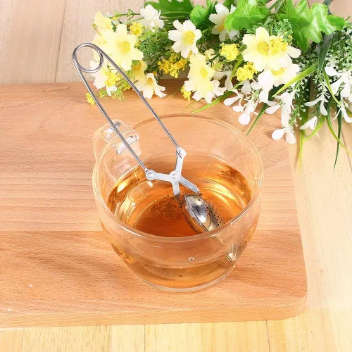 Vista 3 de Infusor de té mejorado, bola de té de malla de acero inoxidable, colador de té de bola con mango para té de hojas sueltas y especias de mulling