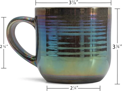 Vista 2 de Elanze Designs - Taza de café de cerámica con esmalte reactivo brillante, tamaño grande de 17 onzas líquidas, taza de cocina diaria de grado