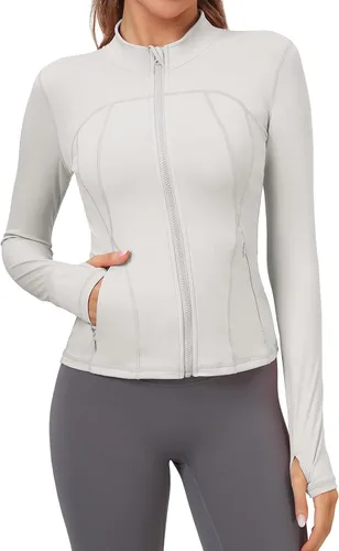 Vista 2 de VUTRU Womens Workout Yoga Jacket Lightweight Zip Up Athletic Jacket Lightweight Cropped Jacekt with Pockets