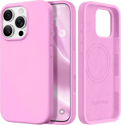 Vista 86 de GolbinBox Funda magnética para iPhone 17, compatible con MagSafe, cubierta de silicona integrada para control de cámara, funda de silicona líquida a