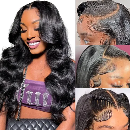 Vista 9 de 12A Grado de densidad 250% 13x6 Peluca frontal de encaje HD transparente para mujeres, pelo humano, sin pegamento, preestilizado, color natural, 20