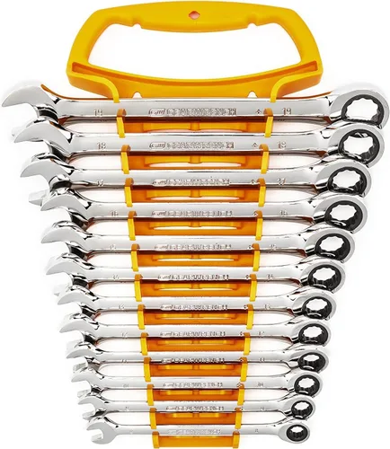 Vista 17 de GEARWRENCH Juego de llaves combinadas de trinquete de 5 piezas, 12 puntos, SAE - 93005