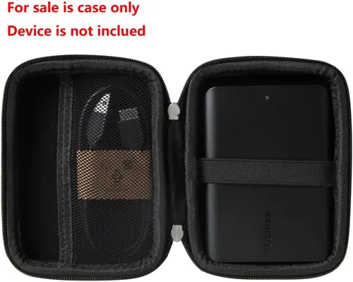 Vista 2 de Hermitshell Estuche de viaje duro para Toshiba Canvio Basics 2TB/ 1TB/ 4TB disco duro externo portátil