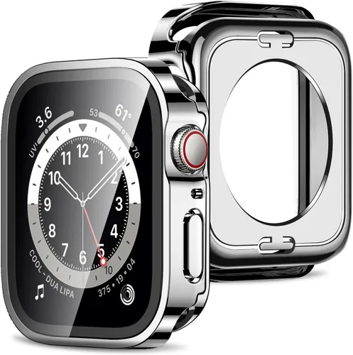 Vista 8 de Amizee 2 en 1 Estuche [Paquete de 2] Compatible con Apple Watch SE 3/2/1 Series 6/5/4 40mm con Protector de Pantalla Integrado, Cubierta Protectora