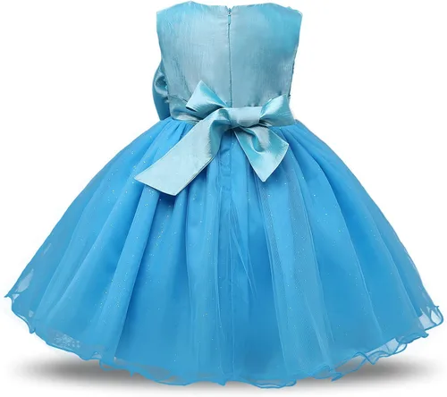 Vista 2 de NNJXD Chica sin mangas Encaje 3D Flor Tutu Vacaciones Princesa Vestidos