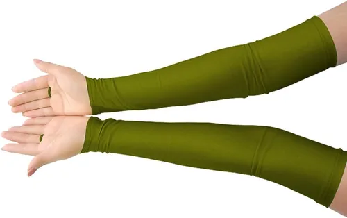 Vista 21 de Shinningstar Guantes largos de elastano elástico sin dedos sobre el codo para niñas y niños adultos