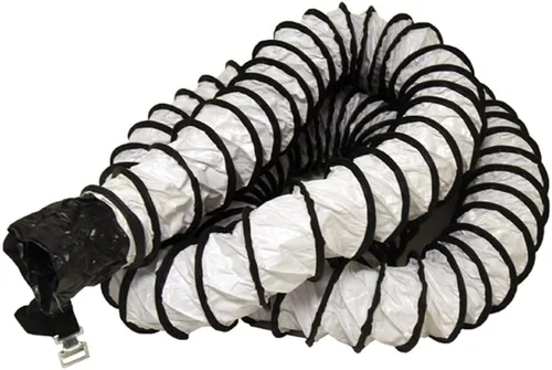 Vista 4 de Rubber-Cal Manguera de conducto de ventilación "Air Ventilator White" (totalmente estirada) - 4 pulgadas por 25 pies