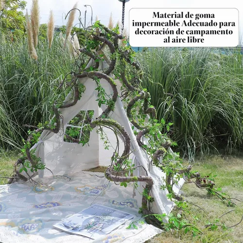 Vista 9 de 71 "enredaderas de selva flexibles, guirnalda de musgo verde
