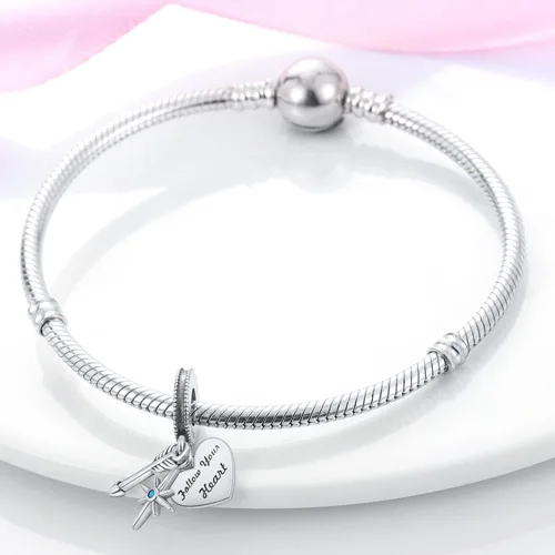 Vista 4 de TINSLO Charms Beads fits for Charms Bracelets for Woman 925 sterling silver suspension pendants and CZ stones women DIY jewelry