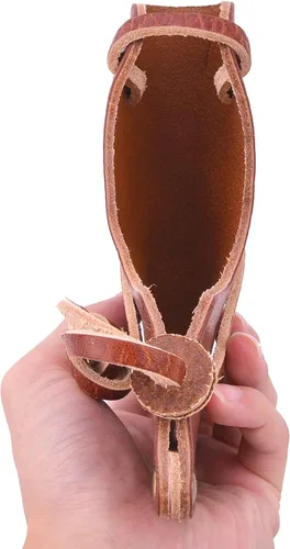 Vista 6 de Funda de cuero vintage para hacha, protector de hacha de cuero curtido en veganos
