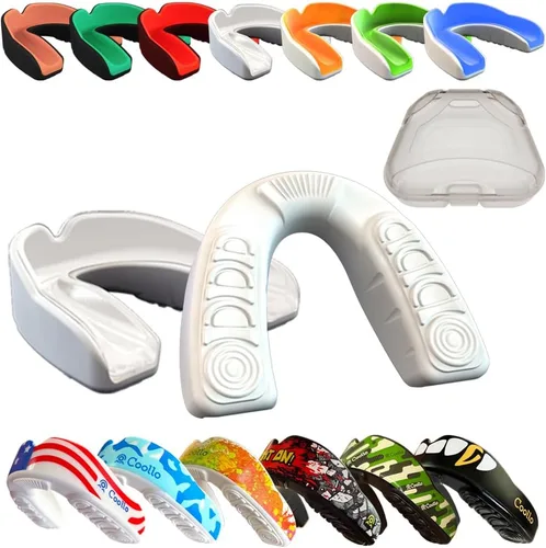 Vista 15 de Protector Bucal Hervir y Morder (Jóvenes y Adultos) DA Boquilla Deportiva de Ajuste Personalizado para Fútbol Americano, Hockey, Rugby, Lacrosse