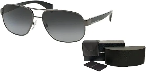 Vista 3 de Prada PR52PS Pilot Sunglasses for Men BUNDLE With Designer iWear Complimentary Eyewear Kit