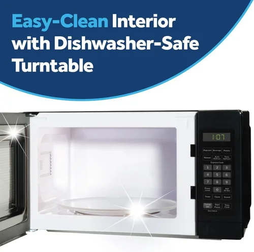 Vista 9 de GE GCHK07N1WBB - Horno microondas para encimera, 700 vatios, 0.7 pies cúbicos, negro, GCHK07N1WBB 4 Convenience Cook Settings, One-Touch Controls