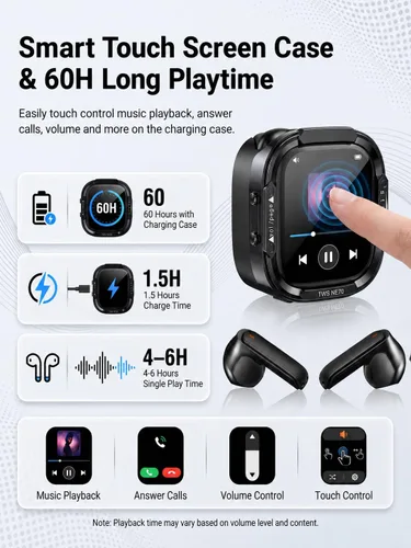 Vista 5 de NE70 AI Traductor de 165 idiomas en tiempo real de los auriculares de Negro oscuro