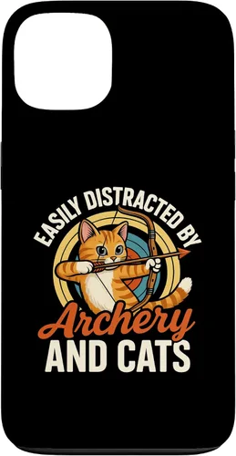 Vista 7 de Funny Cat Parent Gift Easily Distracted by Archery and Cats Case for iPhone 17