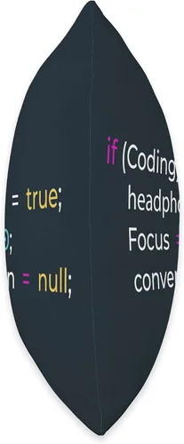 Vista 2 de Coding Headphones True Focus 100 Conversation Null If Coding Headphones True Focus 100 - Almohada de conversación, 16 x 16 pulgadas, multicolor