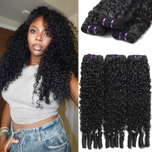 Vista 28 de Paquetes Bob Liso 3 Paquetes de Cabello Humano Corto 10, 10 y 10 Pulgadas, 100% Cabello Crudo Sin Procesar, Tejido Rápido, Color Negro Natural